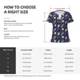 thumbnail image 4 of Uemuo Astronaut Corgi Drawing Women's Deep V-Neck Low Cut Tops - Casual Loose Fit with Stainless Steel Loop, Soft, Breathable, Perfect for Office, Travel, and Daily Wear-Small, 4 of 5
