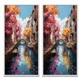 thumbnail image 2 of Designart "Vibrant Waterways Beige Canal Spectrum II" Canals Framed Wall Art Set Of 2 - Beige Architecture Framed Canvas Set For Living Room Decor, 2 of 6