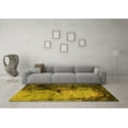 thumbnail image 3 of Ahgly Company Machine Washable Indoor Rectangle Oriental Yellow Industrial Area Rugs, 7' x 10', 3 of 4