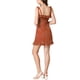 thumbnail image 3 of INSPIRE CHIC Women's Printed Spaghetti Strap Ruffle Flare Mini Dress S Brown-Dots, 3 of 6
