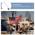 thumbnail image 2 of IDEANATEGRATE Marine Flag Poles 1Pack Boats Flag Pole Silver Cylindrical 15.2x2x0.8in, 2 of 7