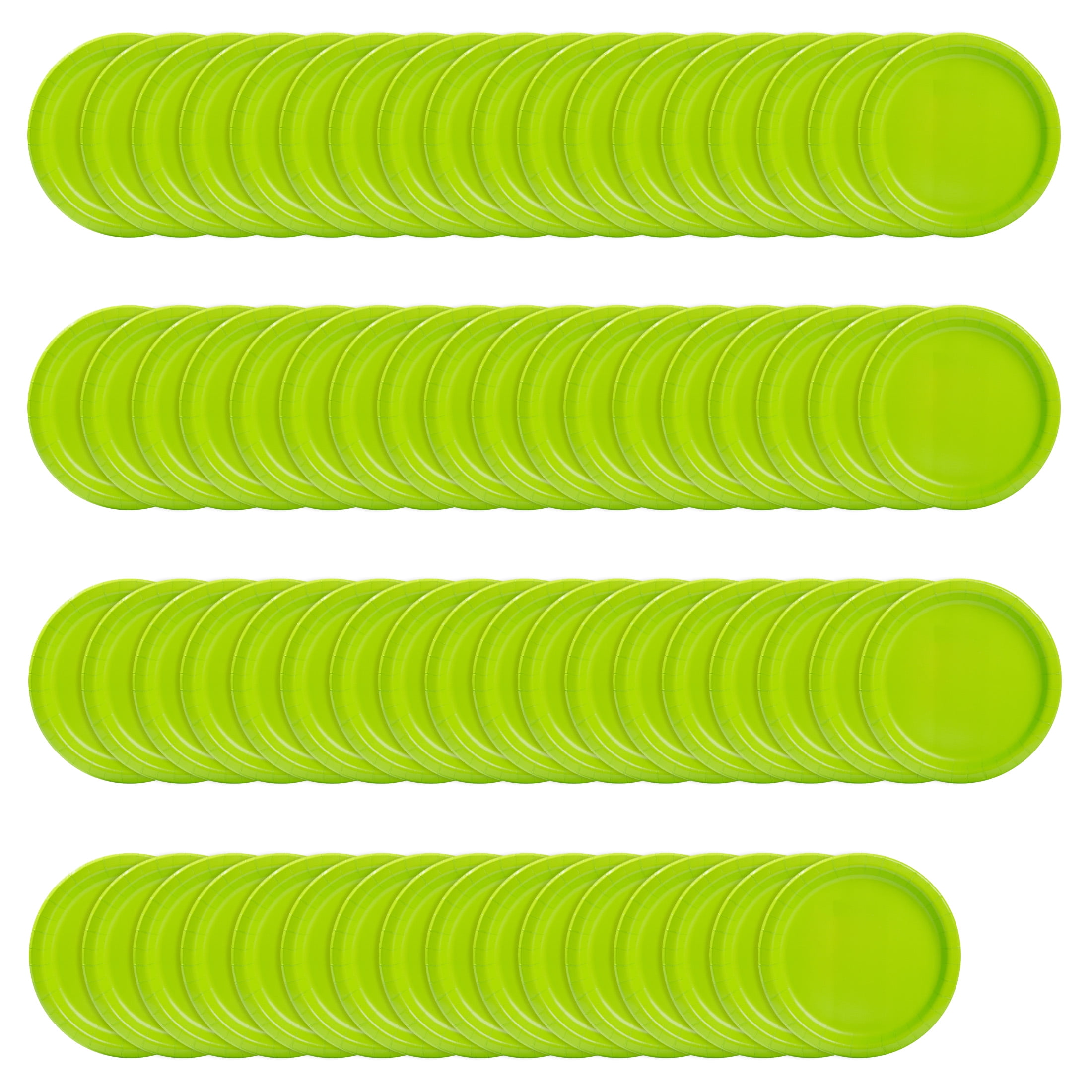 (2 pack) 70CT 7IN Green Paper Dessert Plates by Way To Celebrate