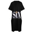 thumbnail image 4 of Six the Musical Logo vestido de bolsillo suelto para mujer vestido largo con velo, 4 of 6