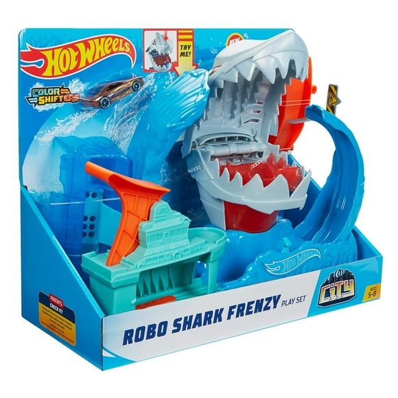 Pista Hot Wheels Tiburón Robot