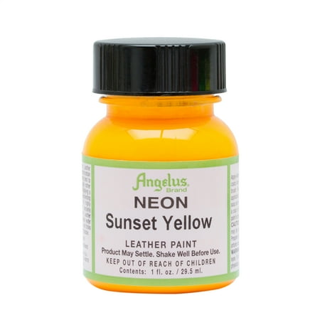 UPC: 0086366711286 | Angelus® Neon Leather Paint  1 oz.  Sunset Yellow