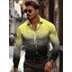 thumbnail image 1 of Camisa de solapa con botones, traje informal de moda, serie de camisetas para hombre, camisa de manga larga con estampado de cadena en HD para baile de graduación para hombre, 1 of 6