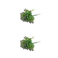 thumbnail image 4 of Ounissouiy 2x flores artificiales plantas de imitación cocina colgando ventanas de hierro racimos coloridos paquetes atractivos calcomanía de Azul 2piezas, 4 of 6