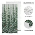 thumbnail image 3 of Qxltty Winter Green Pine Tree Face Towel Set of 2 Polyester Cotton Soft Bath Towels for Bathroom Kitchen Hotel Spa 28.3x14.4in, 3 of 8