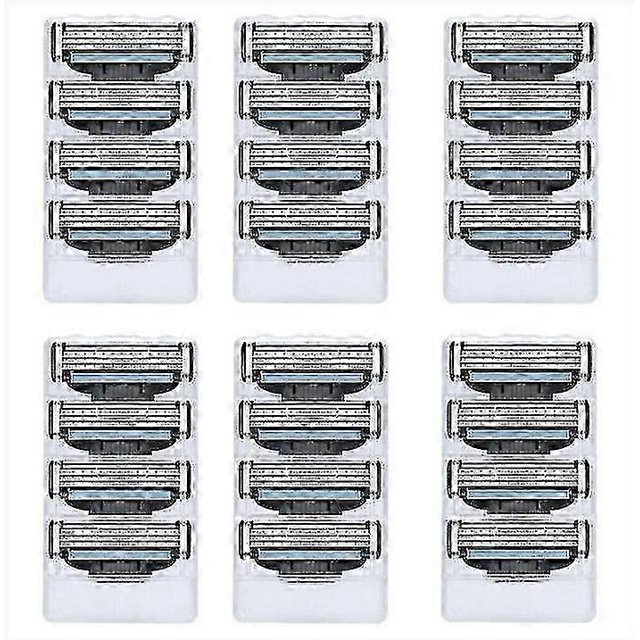 32pcs 3-layer Razor Blades Compatible Gillette Mach Manual Razor Razor Blades For Men