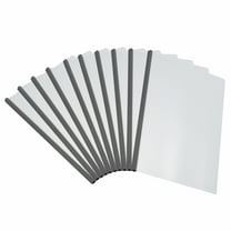 Uxcell Clear Report Covers with Sliding Bar, 10mm 75 Sheets Capacity, Black, 10 pack