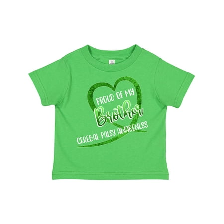 

Inktastic Proud of my Brother Cerebral Palsy Awareness Heart Ribbon Gift Toddler Boy or Toddler Girl T-Shirt
