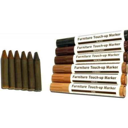 Scratch Restore & Repair TouchUp Furniture Repair Marker Kit (6 Pieces)