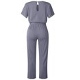 thumbnail image 5 of gakvbuo Jumpsuits For Women Summmer Dressy Wedding Women's Summer Short Sleeve Comfortable Casual Suspender Solid Jumpsuit, 5 of 7