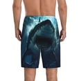 thumbnail image 4 of Lsque Undersea Shark Mens Sleep Pajama Shorts,Short Pajama Pants, Cotton Ultra-Soft Knit-Medium, 4 of 9