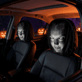 thumbnail image 6 of 2 Pack Car Seat Headrest Cover with Funny Spooky Face, Soft Stretchy Fabric Horror Mask Pattern Head Rest Protector, Decorative Auto Interior Accessory, 6 of 6