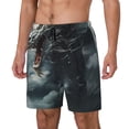 thumbnail image 1 of Balery Cloud White Dragon Bañador para hombre, shorts de playa de secado rápido con entrepierna y forro de compresión-Large, 1 of 6