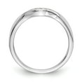 thumbnail image 2 of 14k White Gold Round Diamond Wedding Band 3mm Contour Anniversary Ring 0.08 Ct., 2 of 6