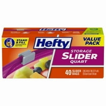 Hefty Quart Food Storage Slider Bag - 40ct