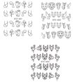 thumbnail image 4 of Cartoon Animal Line Drawing Nail Stickers Diy Fake Full Nail Tip Decals Beauty Art Tools Workhe, 4 of 8