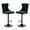Black, variant on Tcbosik Adjustable Bar Stools Set of 2, Modern Swivel Barstool with Button Tufted Back, Velvet Upholstered Counter Height Bar Chair with Chrome Base for Kitchen Island, Dining Room, Pink & Silver
