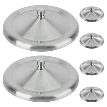 6pcs 8cm Stainless Steel Cup Lid Covers, Replacement Tea Mug Lids Coffee Tea Cup Lid Cover Mug Seal Caps Drinking Cup Lid Cover for Hot Cold Beverages