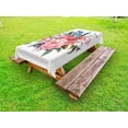 thumbnail image 1 of Flower Outdoor Tablecloth, Bouquet of Garden Mountain Flowers with Roses and Daisises Buds and Leaves Print, Decorative Washable Fabric Picnic Tablecloth, 58 X 104 Inches, Multicolor, by Ambesonne, 1 of 2