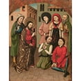 thumbnail image 2 of Master of Saint Bartholomew 12x14 Black Ornate Wood Framed Double Matted Museum Art Print Titled: Saint Bartholomew Exorcising (1440-1460), 2 of 5