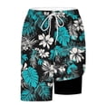 thumbnail image 4 of Stamzod Men's Swimwear Quick Dry Swim Trunks with Compression Liner Summer Beach Bathing Suit Blue O L, 4 of 6