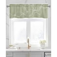 thumbnail image 2 of Sage Green Kitchen Valances for Windows Farmhouse Linen Window Valance Curtain for Living Room Window Treatment Minimalist Abstract Modern White Art Valance Rod Pocket Topper Drape, 54 x 18 Inch, 2 of 6