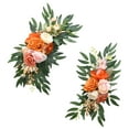 thumbnail image 3 of 2 piezas de flores artificiales para arco de boda, guirnalda floral colgante, decoración del hogar, bienvenida Naranja, 3 of 9