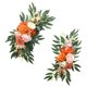 thumbnail image 3 of 2x Arco de boda con flores colgantes artificiales, guirnalda de flores, letrero de bienvenida para boda Naranja, 3 of 9