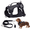 Black-SET, variant on WAAYEEPAL Adjustable Dog Harness with Lift Handle, Soft PVC Breathable Pet Vest (S, Black)