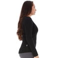 thumbnail image 2 of 100% Merino Wool - Women's Midweight Base Layer - Long Sleeve Crew - Black - Large, 2 of 2