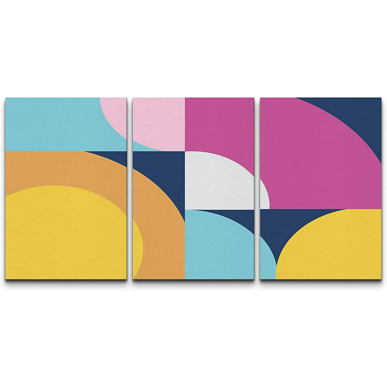 Geometric Color Block Poster and Prints - Canvas Wall Art Painting —  Original Wall Arts