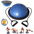 thumbnail image 3 of X Factor 23" Fitness Balance Yoga Ball Set - Stability Half Exercise Ball with Pump, 2x Resistance Bands, Workout Chart (Blue), 3 of 11