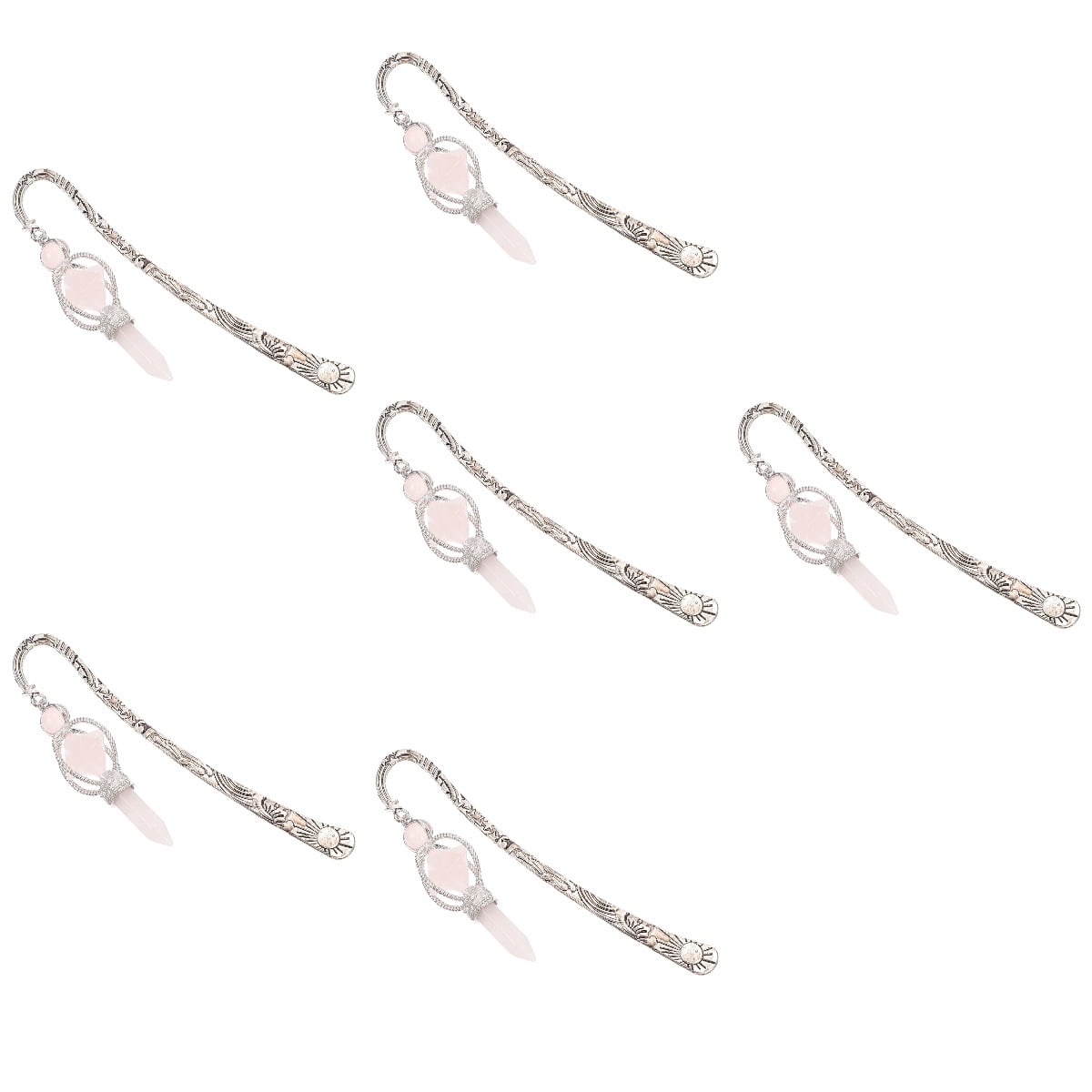 WORGEOUS 6 pcs  Creative Crystal Craft Bookmark Unique Bookmark Pendant Book Reading Tag