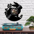 thumbnail image 3 of Reloj de pared con disco de vinilo musical, reloj de pared Retro nostálgico de conejito, reloj de vinilo, decoración de pared de salón, regalos únicos para amantes de la música Feliz Sencillez, 3 of 5