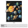 thumbnail image 4 of Orinice Planets Space Art Warm Lightweight Blanket Soft Fleece Throw Blanket for Living Rooms Sofa Decor Cow Gifts All Seasons Plush Blankets 50x60in, 4 of 6