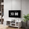 thumbnail image 6 of Modern TV Stand with Wave-Design Doors, Open Shelf & Adjustable Shelf - Stylish and Functional for Your Living Room, 6 of 15