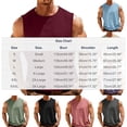 thumbnail image 3 of KeShDi Summer Shirts Men Tank Tops Workout Mens Solid Color and Linen Short-sleeved Shirt with Pockets. Pink 3X, 3 of 6