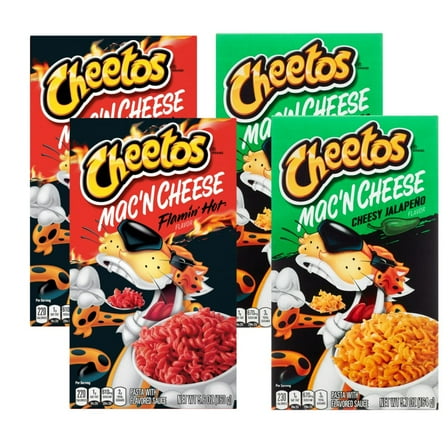 Cheetos Mac N Cheese Flamin Hot and Cheesy Jalapeño Variety Pack (2 of each flavor)