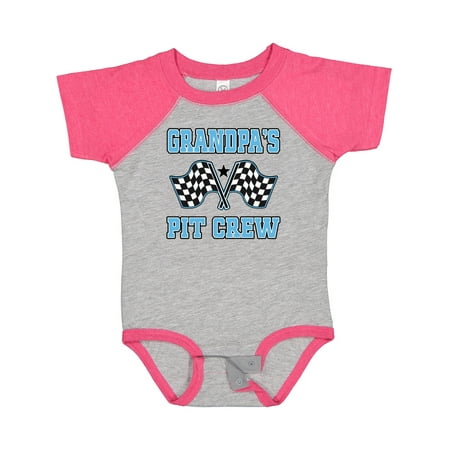 

Inktastic Grandpa Pit Crew Grandson Boys Baby Bodysuit