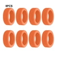 thumbnail image 3 of Qarigey 8 pack/lote funda protectora de silicona para ruedas de equipaje fácil de limpiar y reducir el ruido Envolturas para manijas de equipaje naranja, 3 of 6