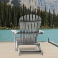 thumbnail image 6 of Premium Hemlock Wood Folding Adirondack Chair Set of 2 in Gray Finish, 6 of 8