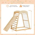 thumbnail image 3 of Costway 6-in-1 Wood Jungle Gym Montessori Climbing Play Set with Double-sided Ramp Natural, 3 of 9
