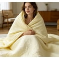 thumbnail image 5 of Yellow Cotton Muslin Blanket, L Size Soft Bright Throw Blanket, 51*59in Breathable All Season Cooling Couch Cover, Washable Blanket for Home Living Room Decor, 5 of 6