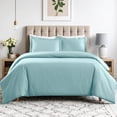 thumbnail image 3 of Superior Cotton Blend 600 Thread Count Duvet Cover Set, Full/ Queen, Light Blue, 3 of 5