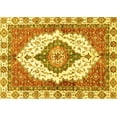 thumbnail image 1 of Ahgly Company Machine Washable Indoor Rectangle Abstract Yellow Modern Area Rugs, 2' x 4', 1 of 4