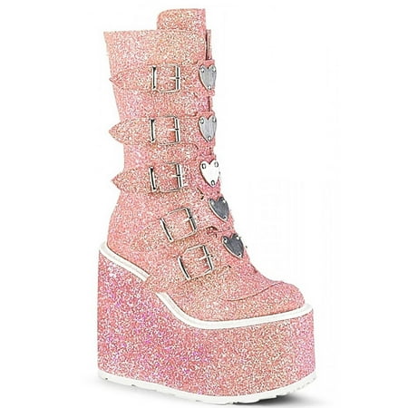 

Women Boots Shoes Metal Buckle Thick Chunky Sole Ankle Boots Shoes