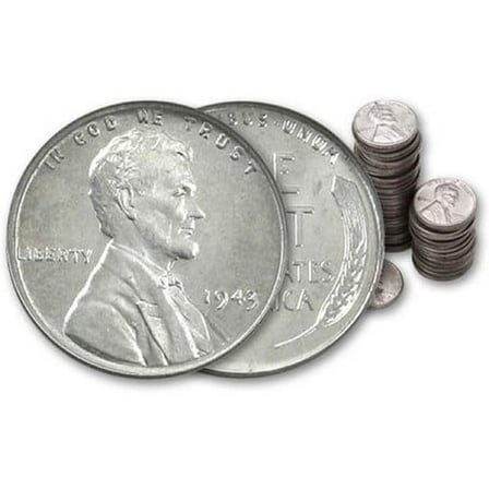 1943 Steel Penny (Roll of 50)  Very Good -/ Very Fine Condition